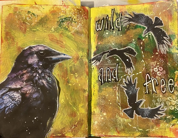 Wild and Free Art Journaling pages
